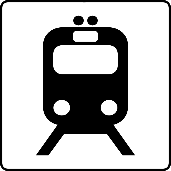 SVG Hotel Icon Near Transit Stop
