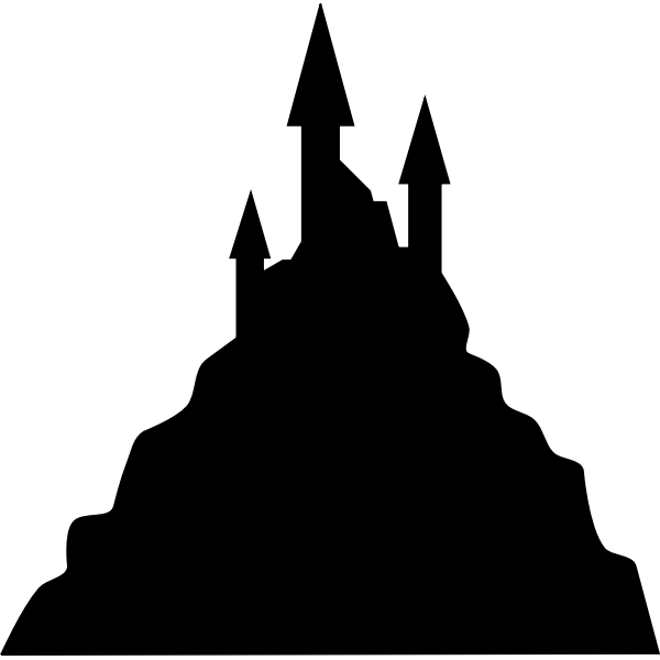 SVG House of ghosts silhouette vector image