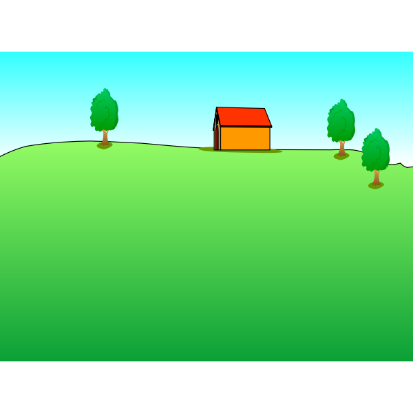 SVG House on a hill