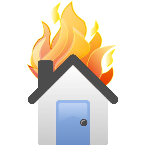 SVG House on fire