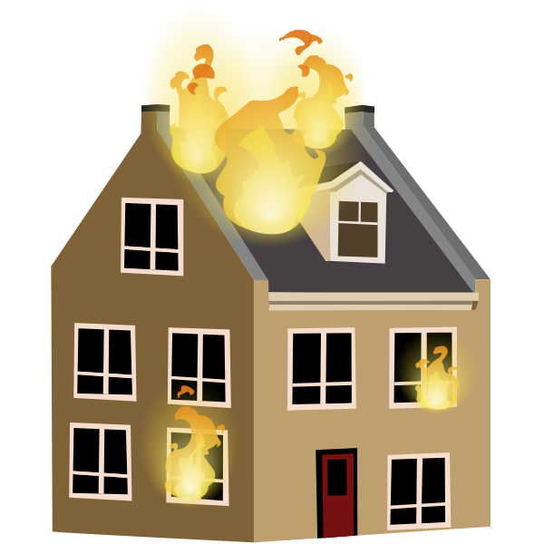 SVG House on fire vector image