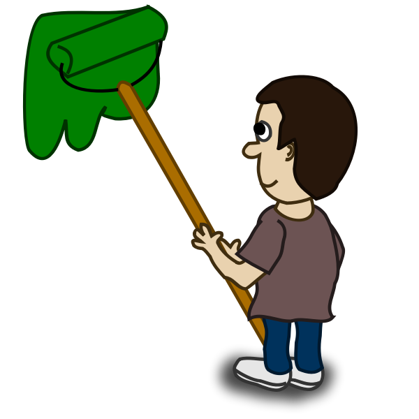 SVG House painter comic character vector image