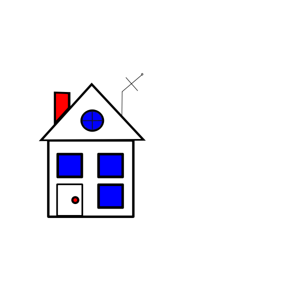 SVG House with antenna