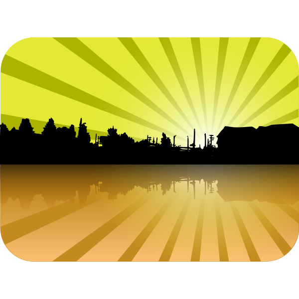 SVG Houses on the horizon vector