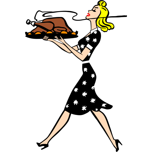 SVG Housewife with turkey