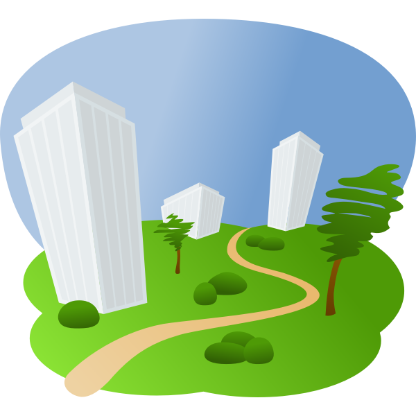 SVG Housing estate vector clip art