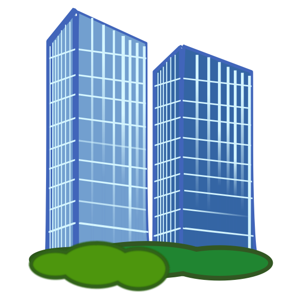 SVG Housing estate vector drawing