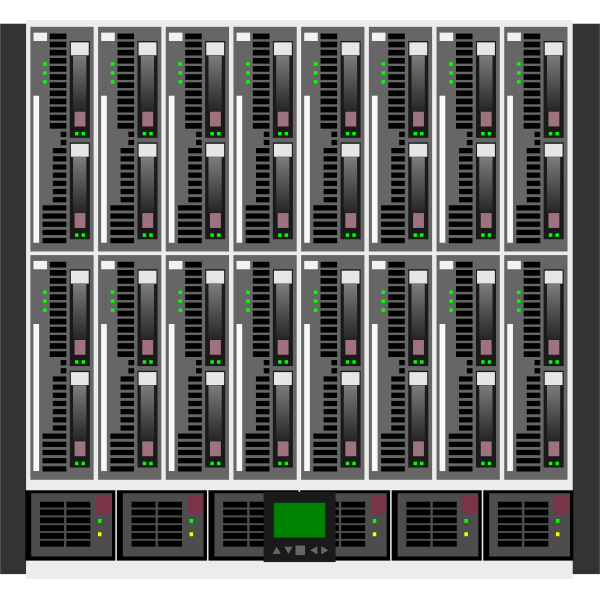 SVG HP C7000 data center vector image