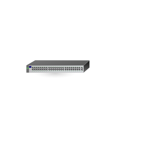SVG HP network switch hub vector image