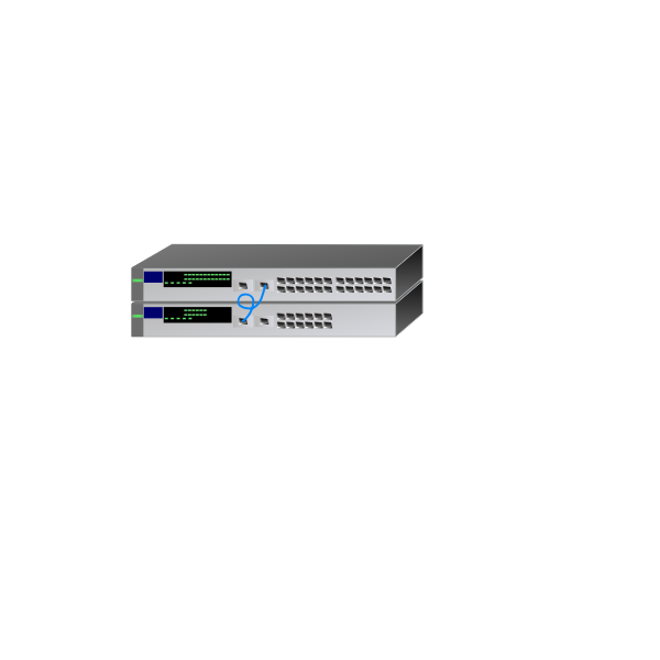 SVG HP networking switches vector illustration