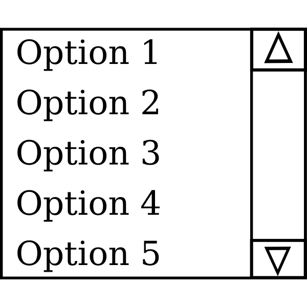 SVG HTML simple multiselect