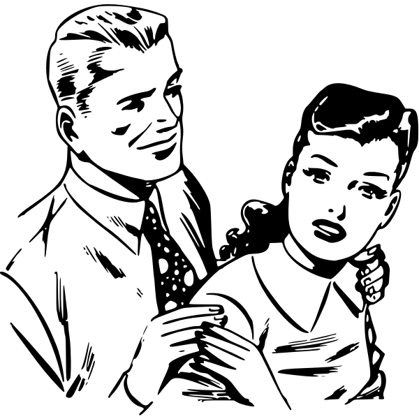 SVG Huging couple image