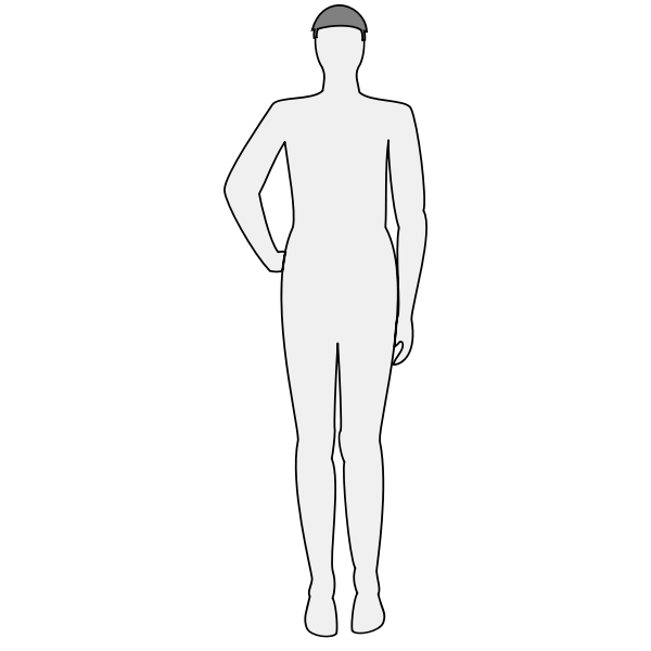 SVG Human body silhouette vectpr
