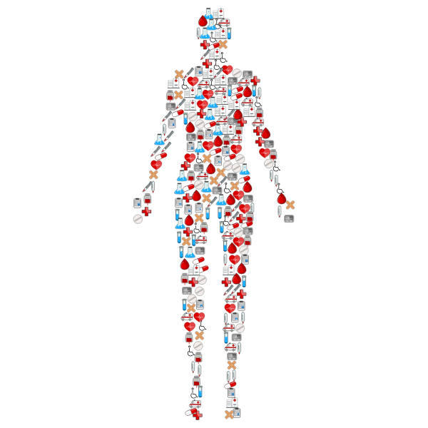 SVG Human body with icons