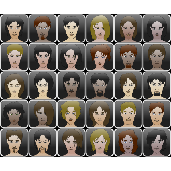 SVG Human portraits