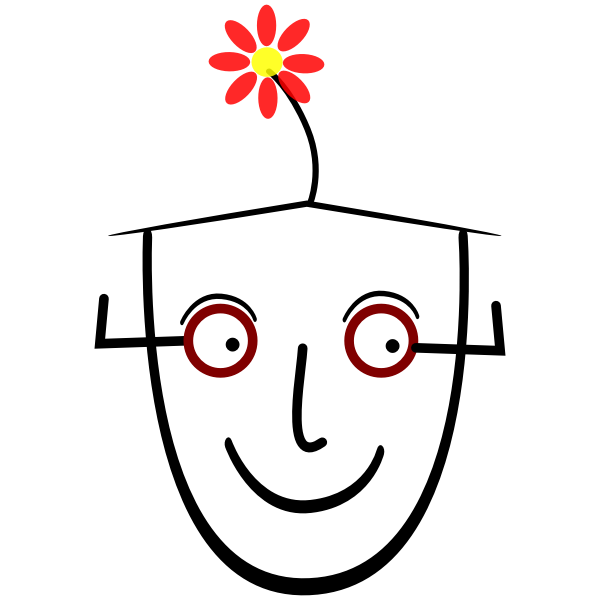 SVG Human with flower