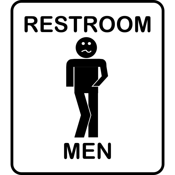 SVG Humorous men039s toilet symbol vector illustration