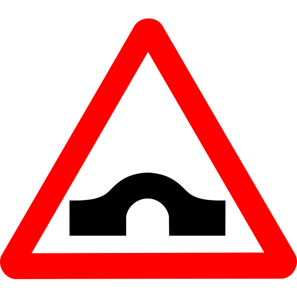 SVG Humpback road sign