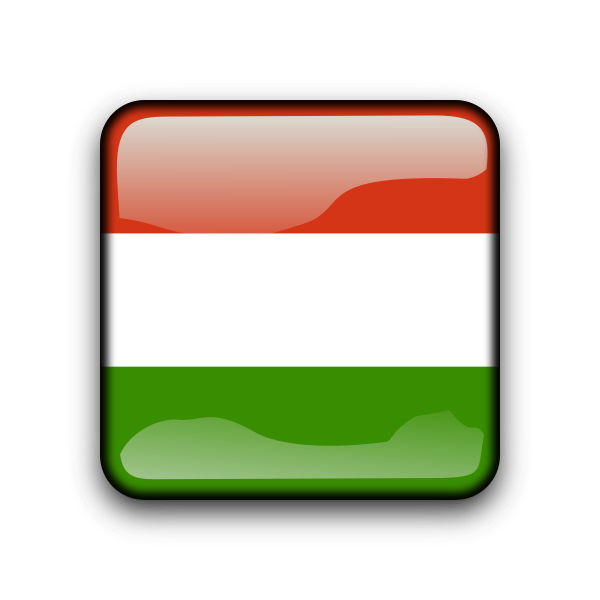 SVG Hungary vector flag button