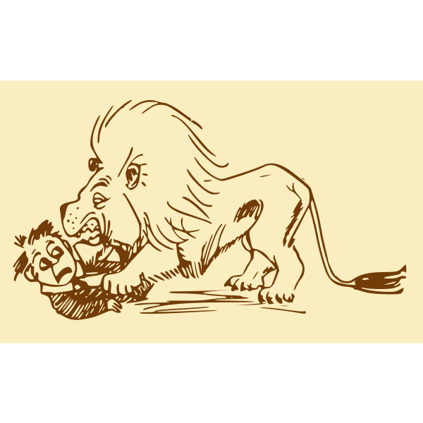 SVG hungry lion background