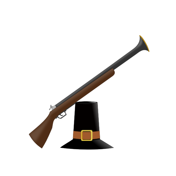 SVG Hunters hat and gun vector image