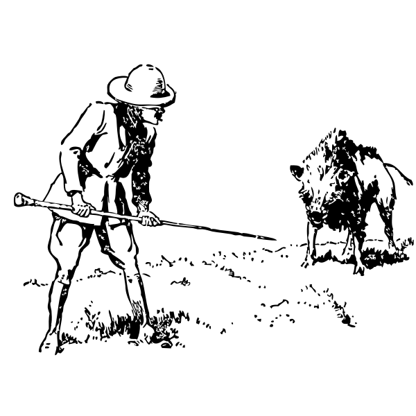 SVG hunting boar