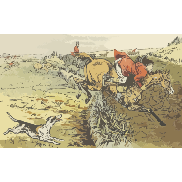 SVG Hunting scene