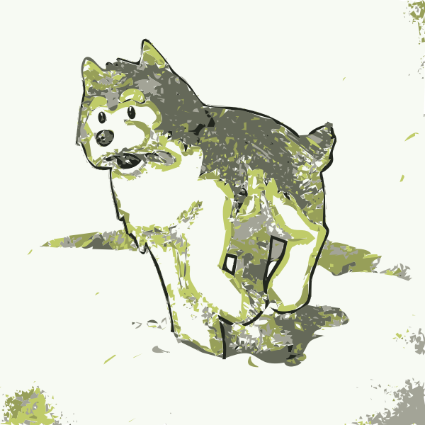 SVG Husky Colored Pencil