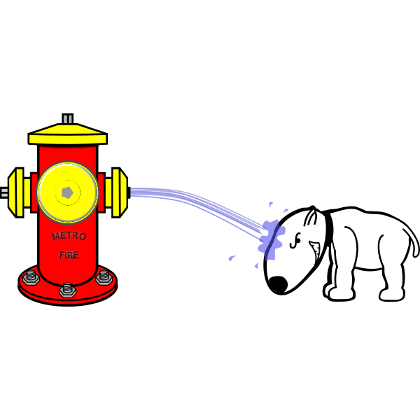 SVG Hydrant and dog