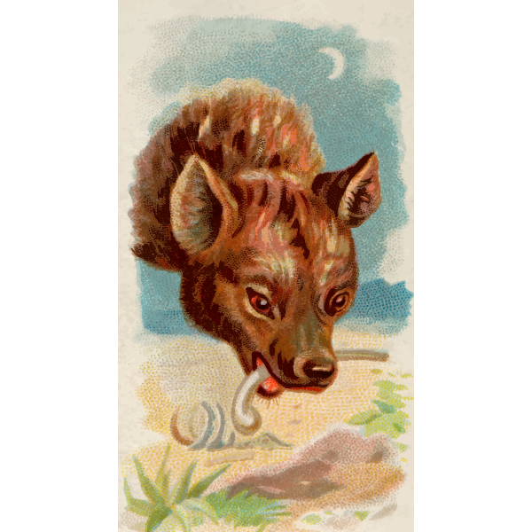 SVG Hyena eating