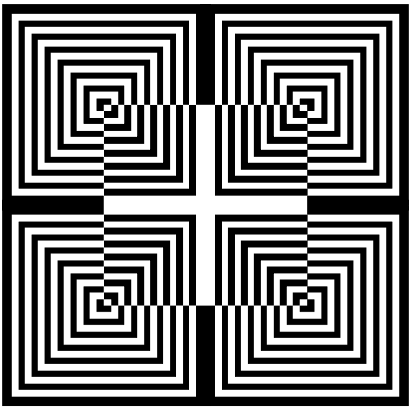 SVG Hypnotic optical illusion vector drawing