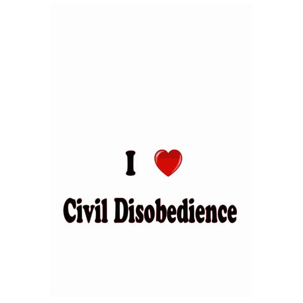 SVG I love civil disobedience sign vector clip art