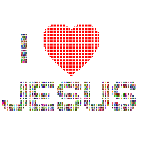 SVG I Love Jesus message