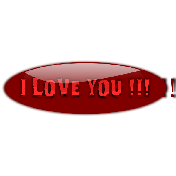 SVG I love you glossy vector graphics