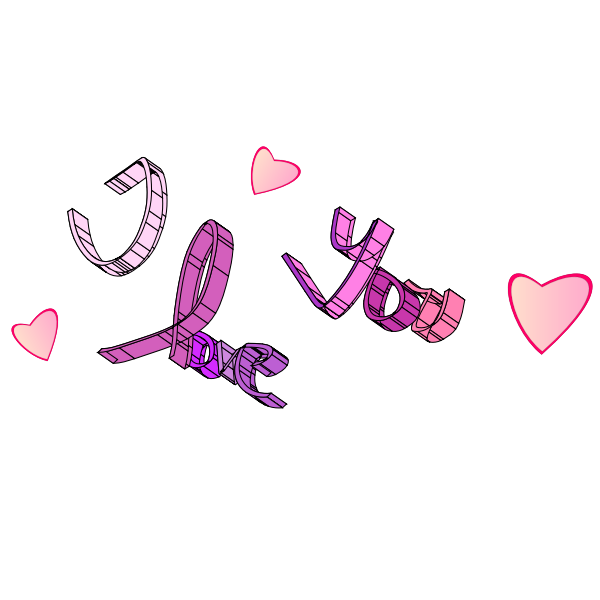 SVG I love you sign