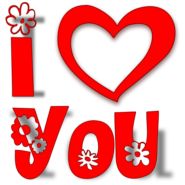 SVG I LOVE you sign vector image