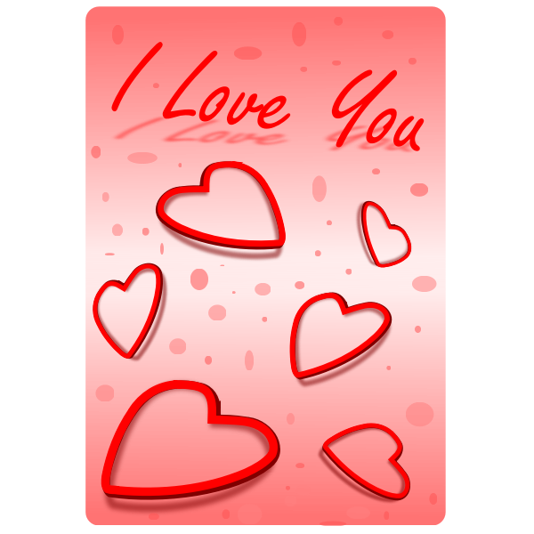 SVG I love you signpost with hearts vector image