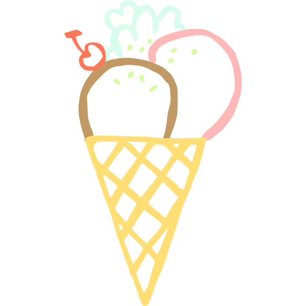 SVG Ice cream cone drawing