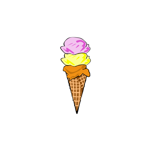 SVG Ice cream with waffle