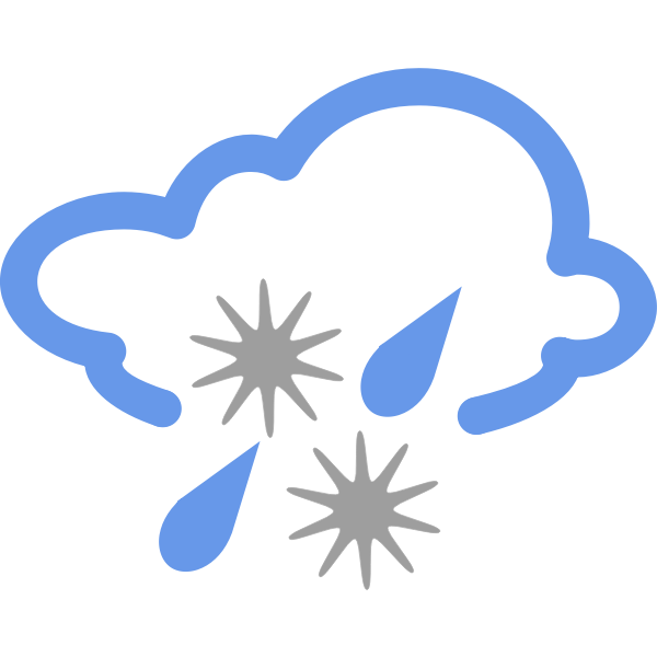 SVG Ice rain weather symbol vector image