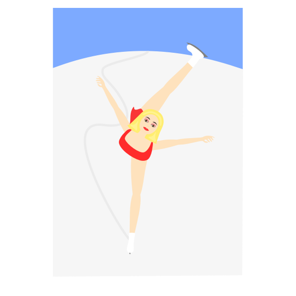 SVG Ice skater vector illustration