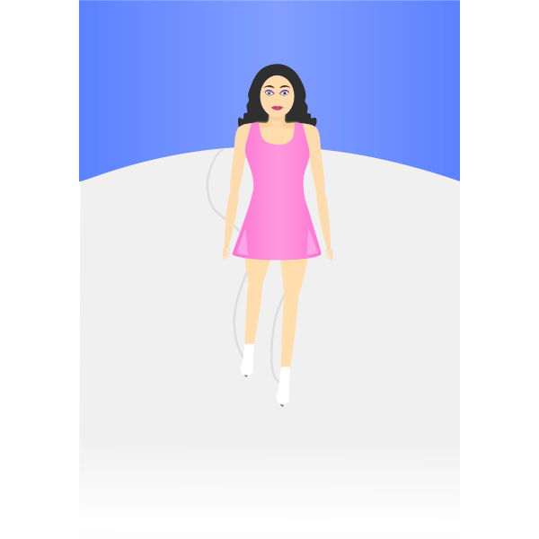 SVG Ice skater vector image