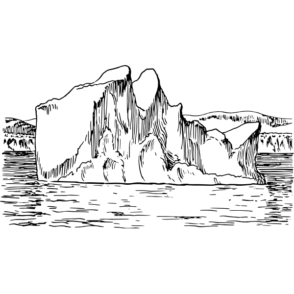 SVG Iceberg line art
