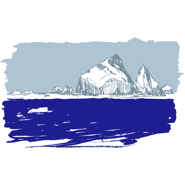 SVG Iceberg vector sketch