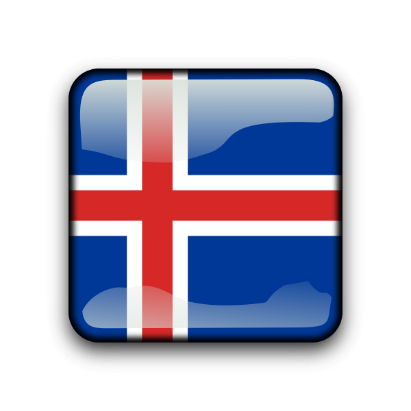 SVG Iceland flag button