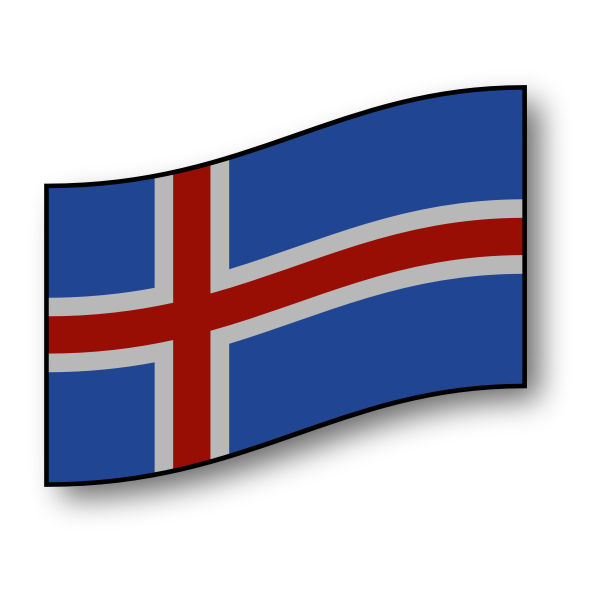 SVG Icelandic flag