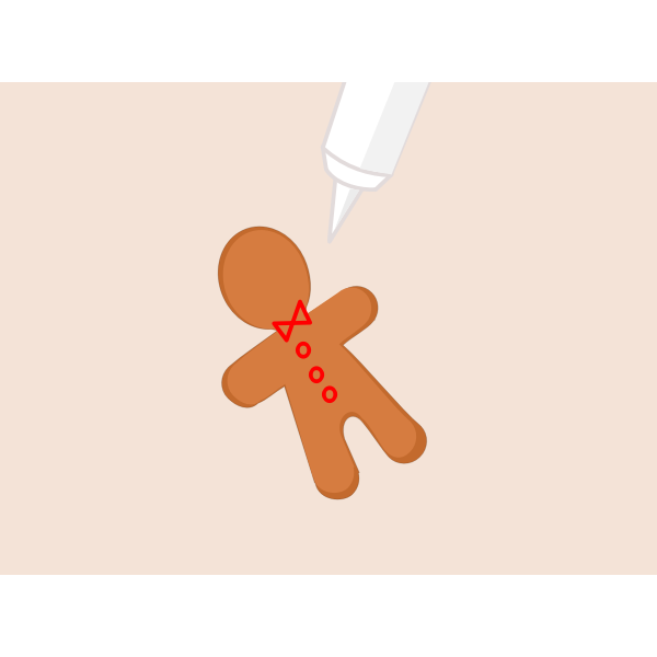 SVG Icing the gingerbread man