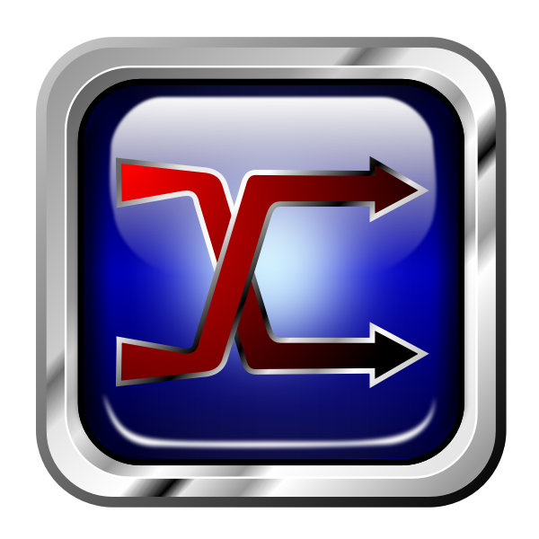 SVG Icon Blue Multimedia Random