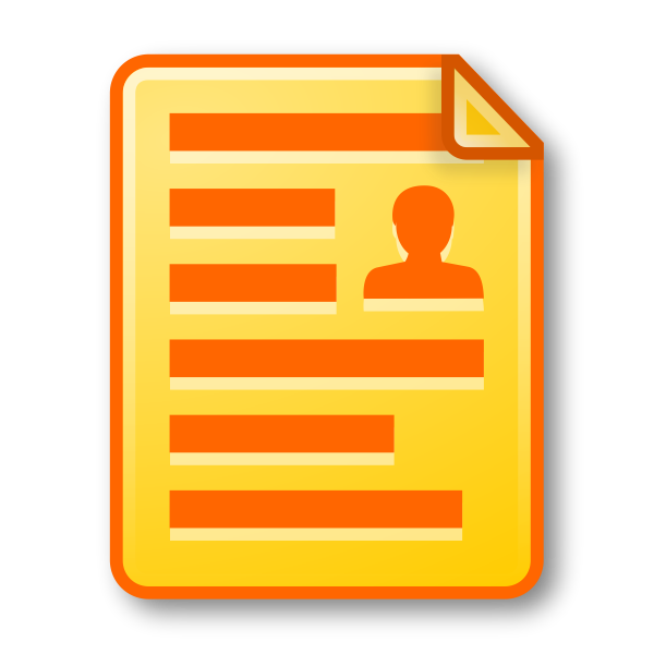 SVG Icon document yellow