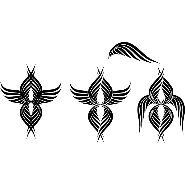 SVG Iconic wings vector image